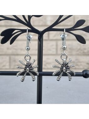 2/$10 Skull Spider Stainless Steel Earrings